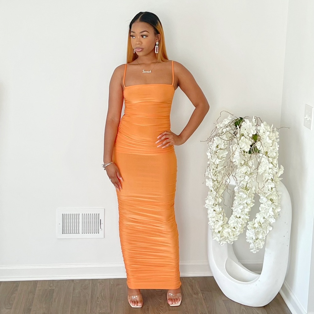 ORANGE MAXI DRESS! 🔥🔥🔥🔥